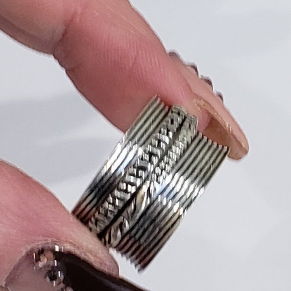925 Sterling Silver Ring, Spinner Ring - image 1